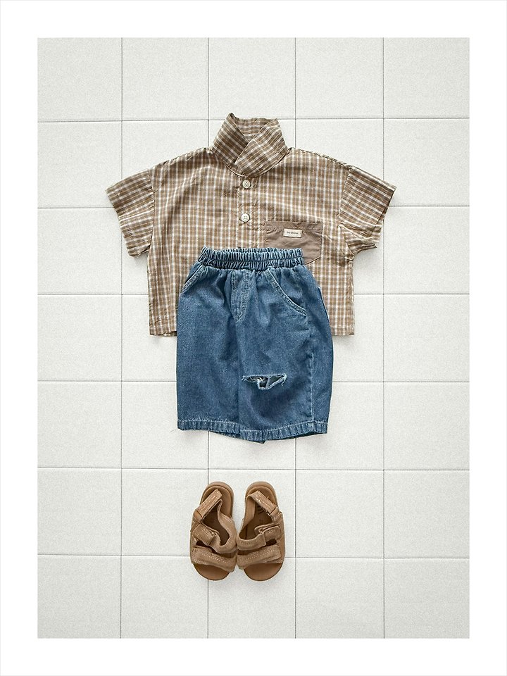 Onu - Korean Children Fashion - #prettylittlegirls - Summer Check Shirt - 8