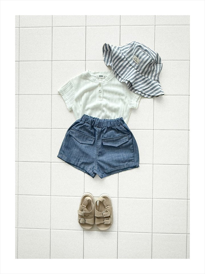 Onu - Korean Children Fashion - #prettylittlegirls - Ribbed Button Tee - 7