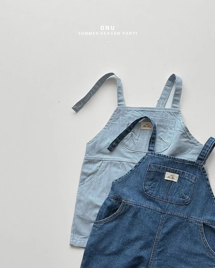 Onu - Korean Children Fashion - #prettylittlegirls - Denim Overalls - 6