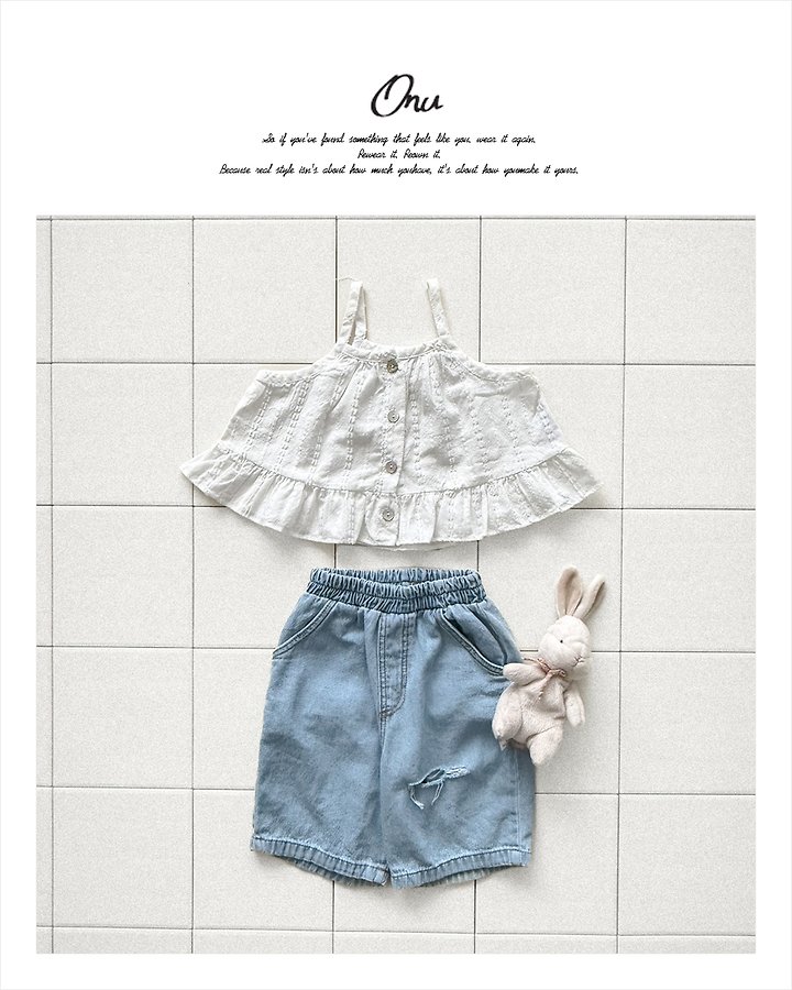 Onu - Korean Children Fashion - #prettylittlegirls - Frill Sleeveless Blouse - 6