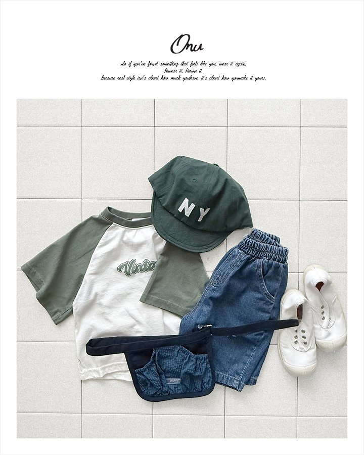 Onu - Korean Children Fashion - #stylishchildhood - Vintage Short Sleeve Tee - 7