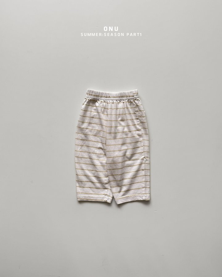 Onu - Korean Children Fashion - #stylishchildhood - 8-Length Stripe Pants - 2