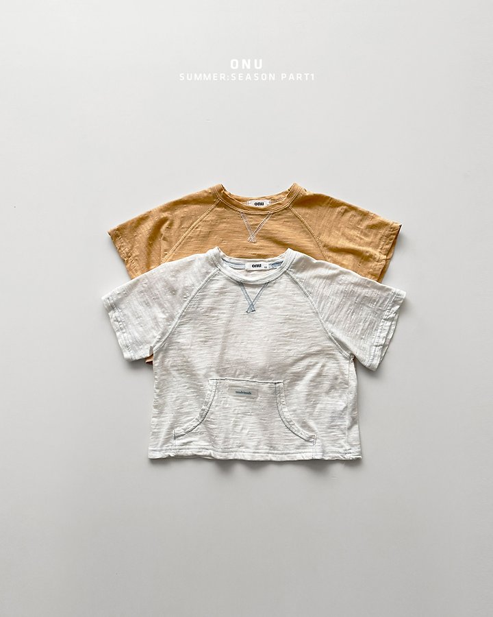 Onu - Korean Children Fashion - #todddlerfashion - Stitch Short Sleeve Tee