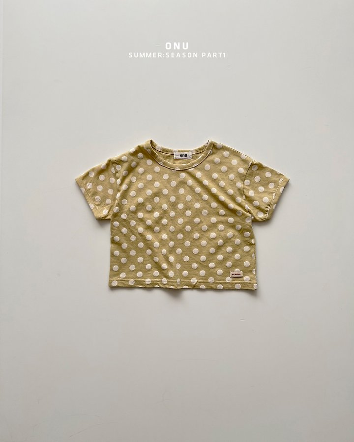 Onu - Korean Children Fashion - #toddlerclothing - Eco Dot Short Sleeve Tee - 3