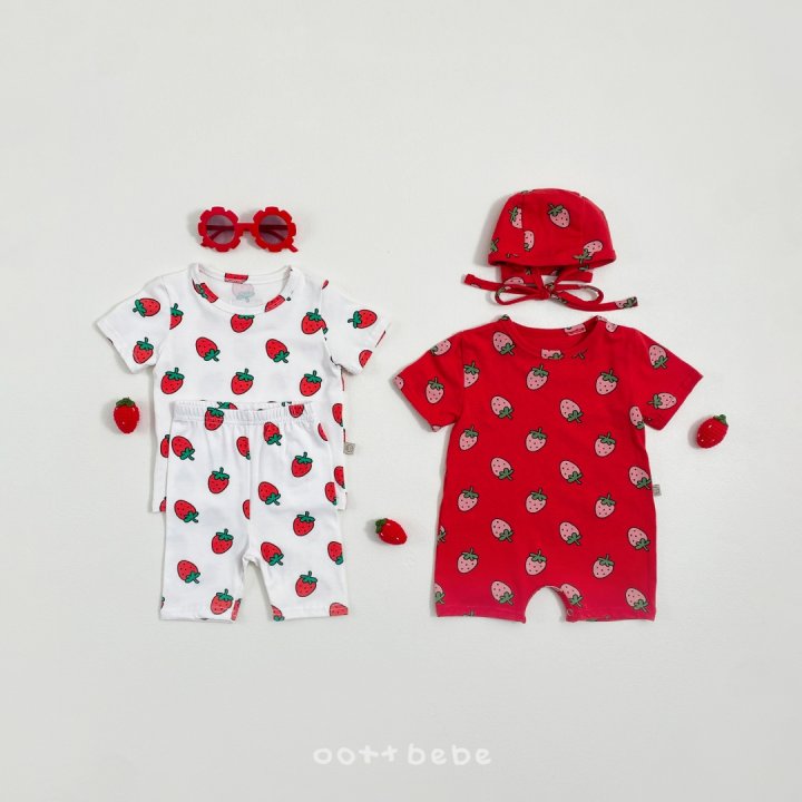 Oott Bebe - Korean Baby Fashion - #babyboutique - Strawberry Easywear - 4