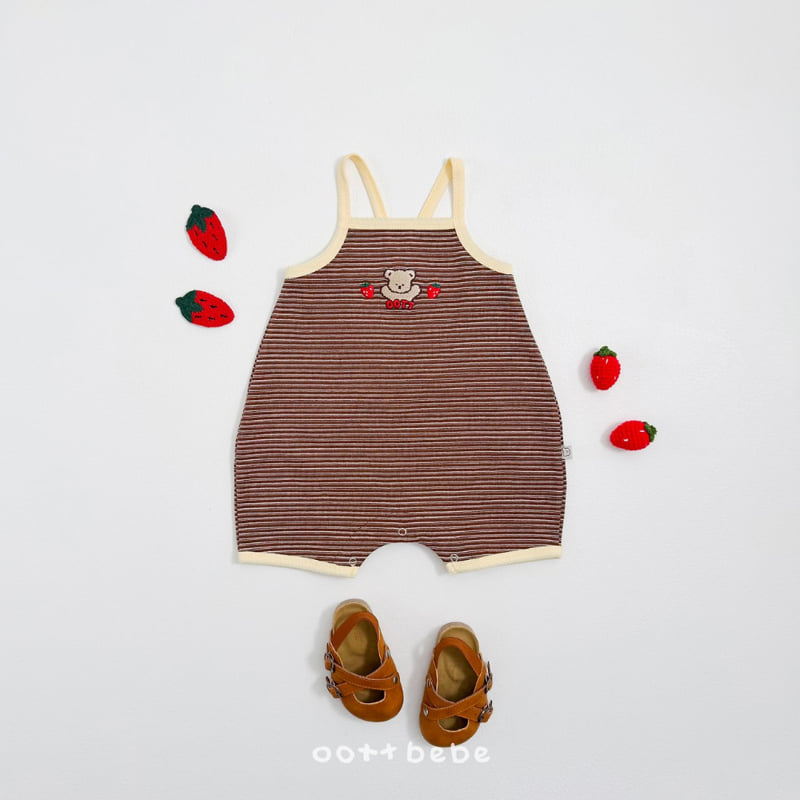 Oott Bebe - Korean Baby Fashion - #babyboutique - Strawberry Choco Suit - 5