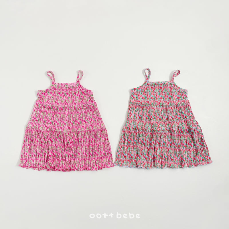 Oott Bebe - Korean Baby Fashion - #babyboutique - Daisy Pleated One-piece