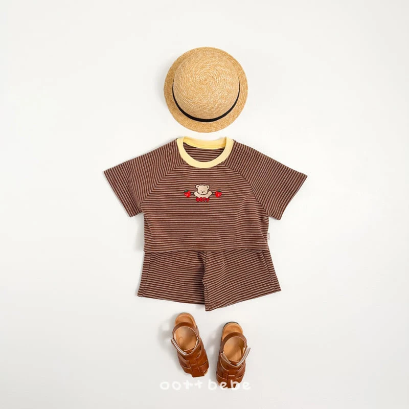 Oott Bebe - Korean Baby Fashion - #babyboutique - Strawberry Choco Set - 8