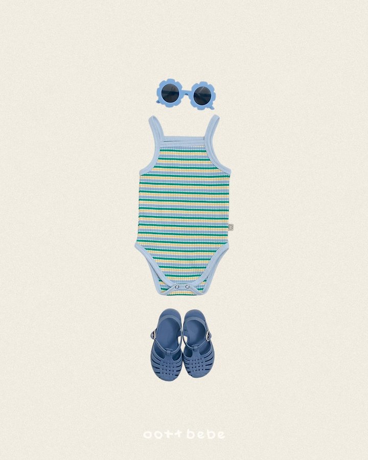 Oott Bebe - Korean Baby Fashion - #babyboutique - Rainbow Sleeveless Suit - 7
