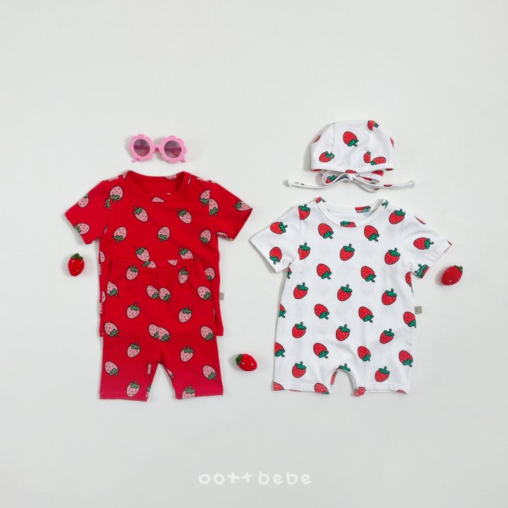 Oott Bebe - Korean Baby Fashion - #babyboutiqueclothing - Strawberry Easywear - 5