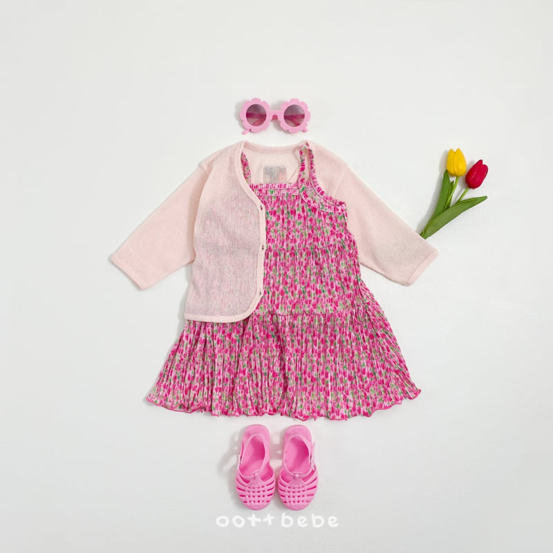 Oott Bebe - Korean Baby Fashion - #babyboutiqueclothing - Daisy Pleated One-piece - 2