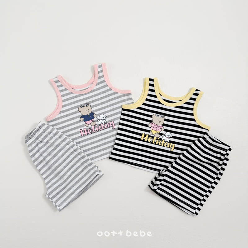 Oott Bebe - Korean Baby Fashion - #babyboutiqueclothing - Holiday Sleeveless Set - 10