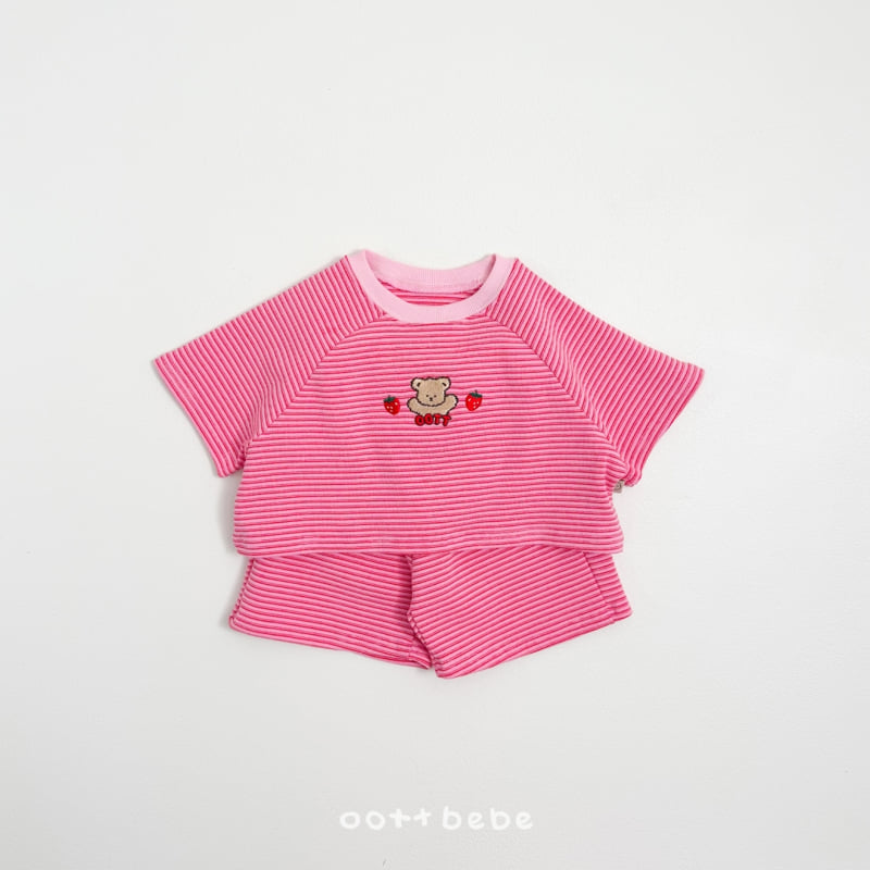 Oott Bebe - Korean Baby Fashion - #babyboutiqueclothing - Strawberry Choco Set - 9