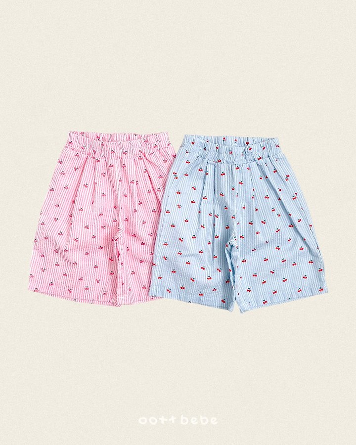 Oott Bebe - Korean Baby Fashion - #babyboutiqueclothing - Cherry Stripe Pants