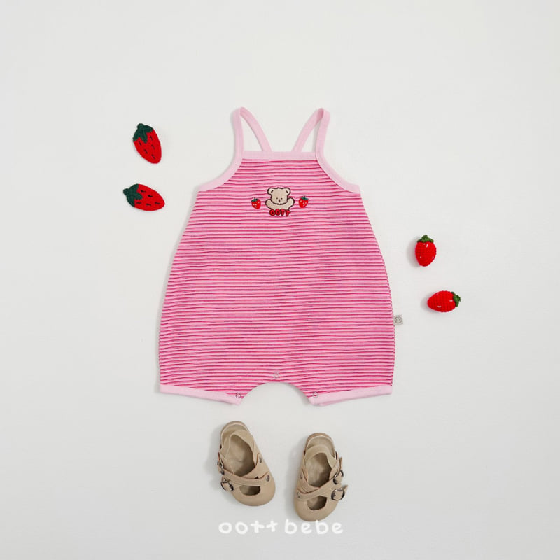 Oott Bebe - Korean Baby Fashion - #babyclothing - Strawberry Choco Suit - 7