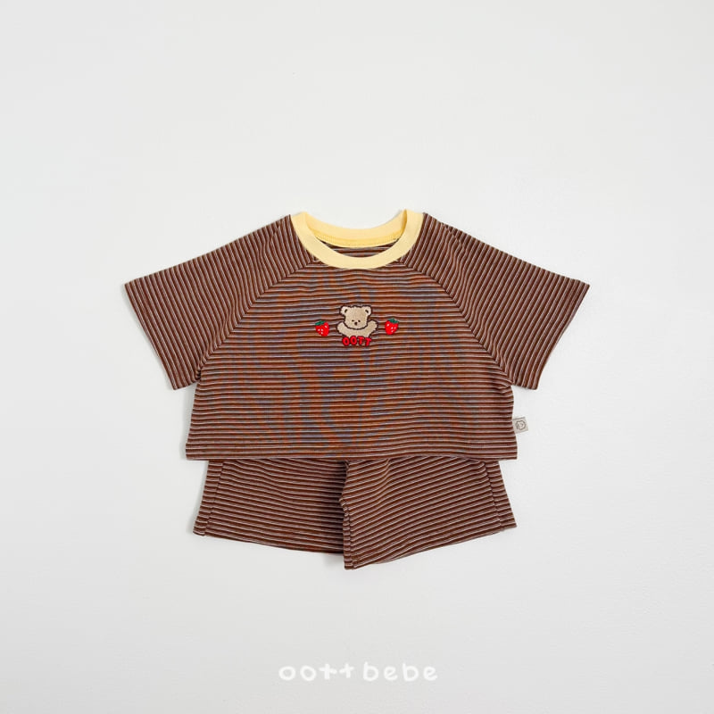 Oott Bebe - Korean Baby Fashion - #babyclothing - Strawberry Choco Set - 10