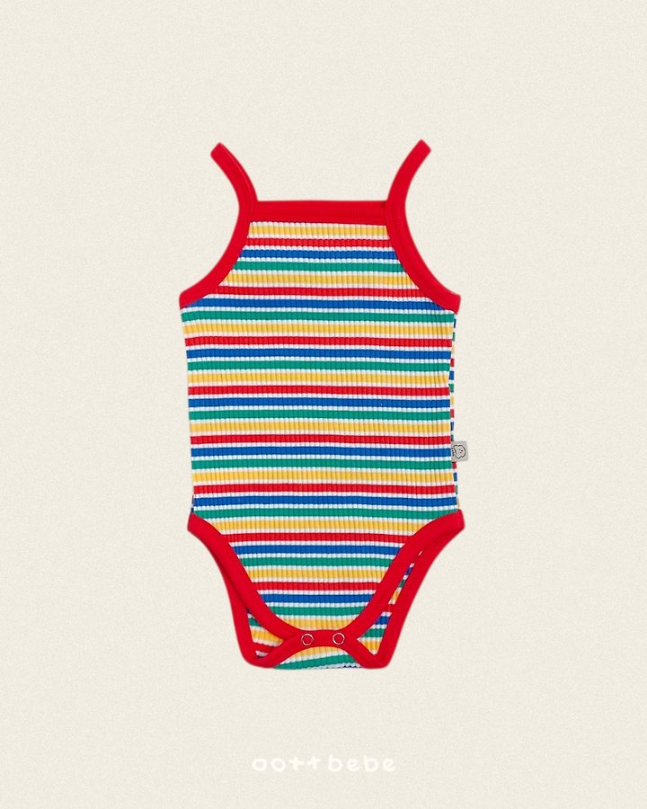 Oott Bebe - Korean Baby Fashion - #babyclothing - Rainbow Sleeveless Suit - 10