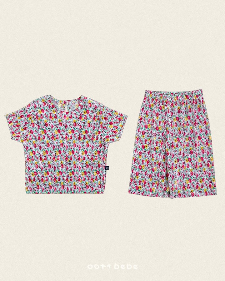 Oott Bebe - Korean Baby Fashion - #babyclothing - Flower Pleats Set - 7