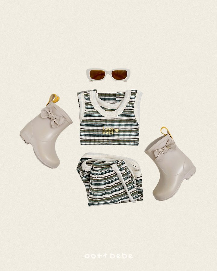 Oott Bebe - Korean Baby Fashion - #babyclothing - Retro Sleeveless Set - 5