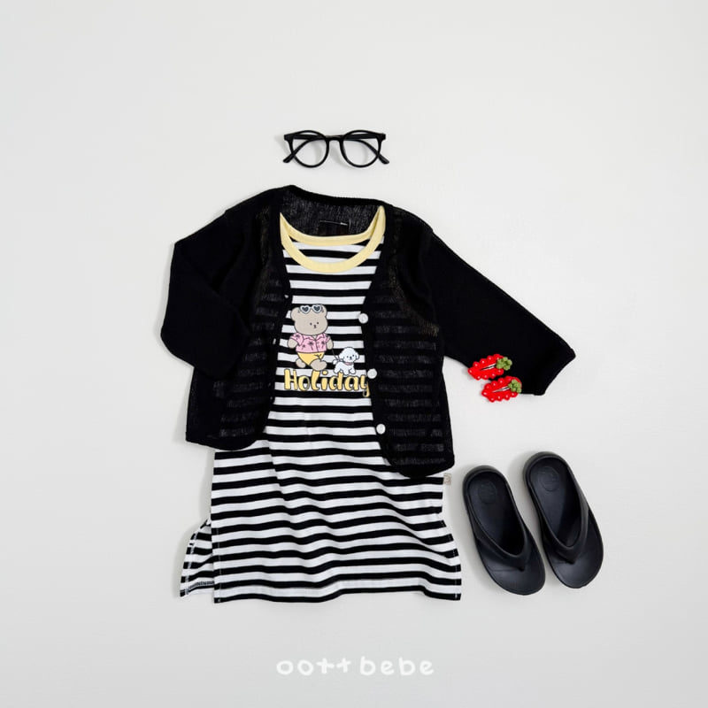 Oott Bebe - Korean Baby Fashion - #babyfashion - Holiday Sleeveless One-piece - 3