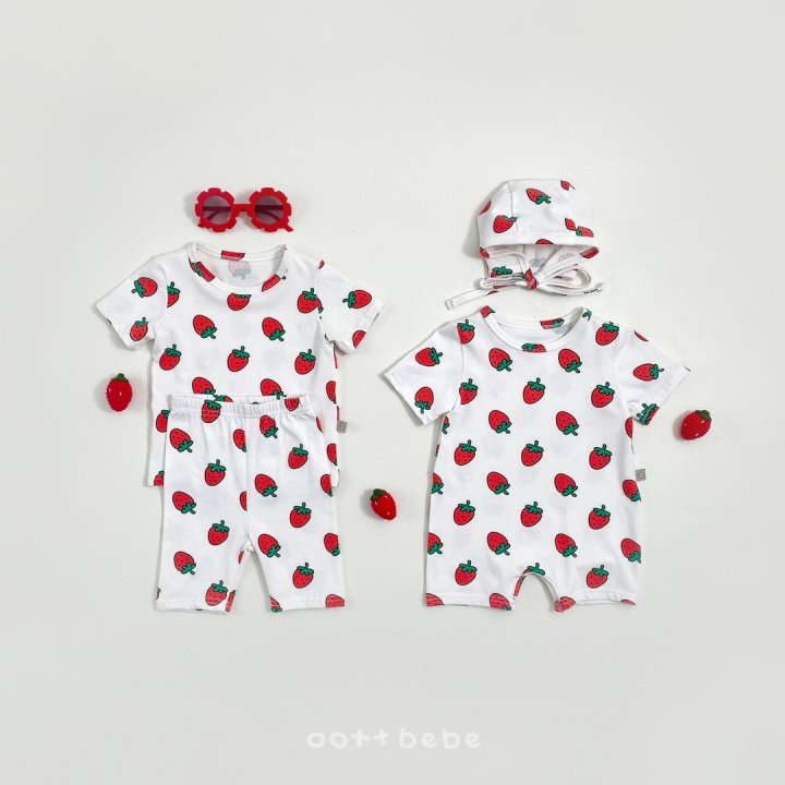 Oott Bebe - Korean Baby Fashion - #babyfever - Strawberry Easywear - 8
