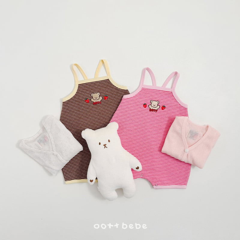 Oott Bebe - Korean Baby Fashion - #babyfever - Strawberry Choco Suit - 9