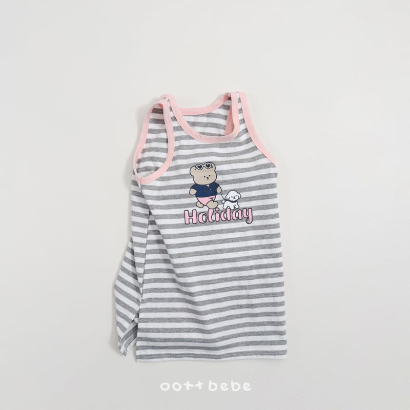 Oott Bebe - Korean Baby Fashion - #babyfashion - Holiday Sleeveless One-piece - 4