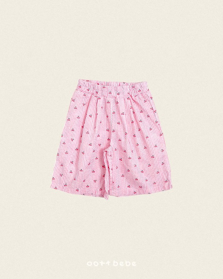 Oott Bebe - Korean Baby Fashion - #babyfashion - Cherry Stripe Pants - 4