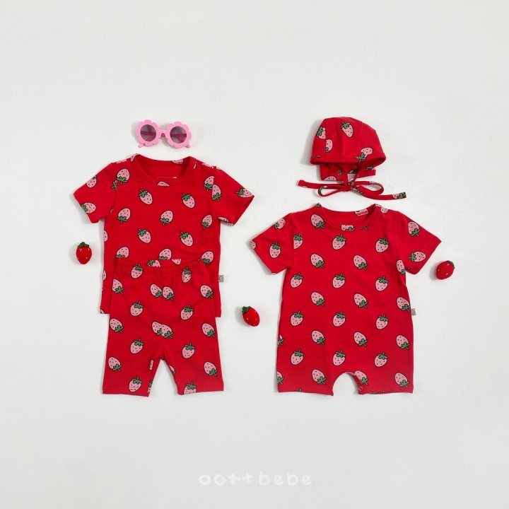Oott Bebe - Korean Baby Fashion - #babygirlfashion - Strawberry Easywear - 9