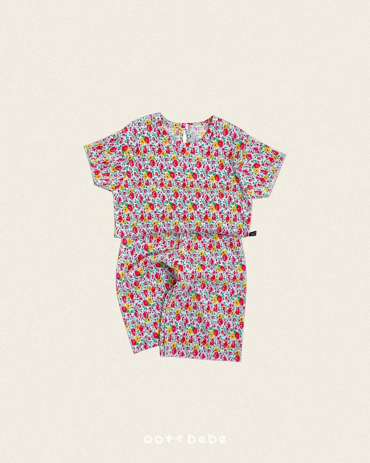 Oott Bebe - Korean Baby Fashion - #babygirlfashion - Flower Pleats Set - 10