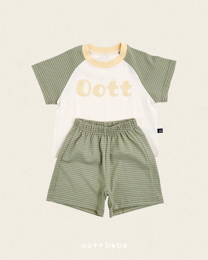 Oott Bebe - Korean Baby Fashion - #babygirlfashion - OOTT Stripe Set - 6