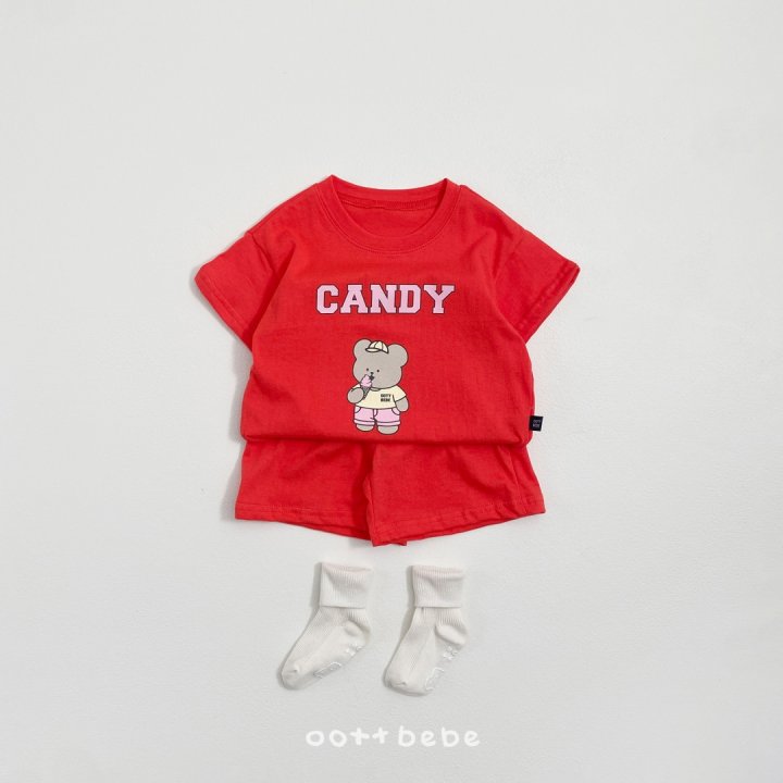 Oott Bebe - Korean Baby Fashion - #babygirlfashion - Candy Top Bottom Set - 4