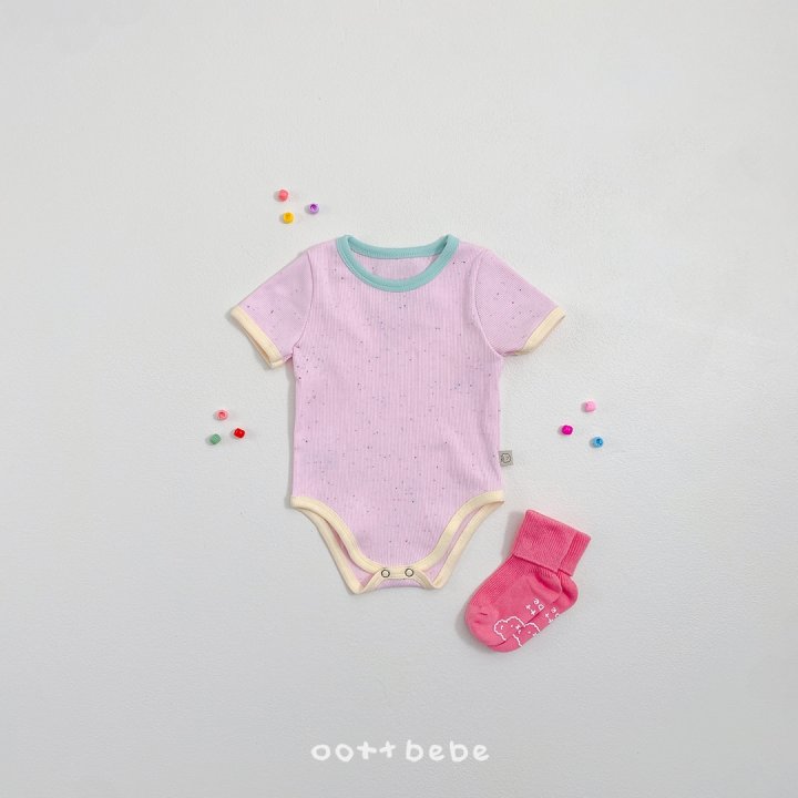 Oott Bebe - Korean Baby Fashion - #babylifestyle - Crayon Ribbed Suit - 2