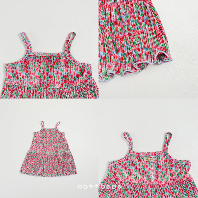 Oott Bebe - Korean Baby Fashion - #babylifestyle - Daisy Pleated One-piece - 7