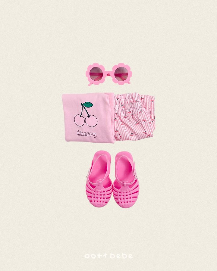 Oott Bebe - Korean Baby Fashion - #babylifestyle - Cherry Stripe Pants - 6
