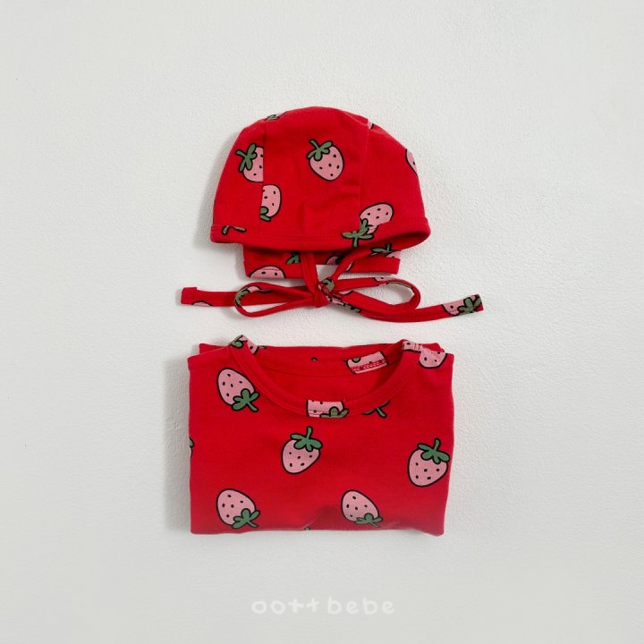 Oott Bebe - Korean Baby Fashion - #babyoninstagram - Strawberry Full Bodysuit - 7