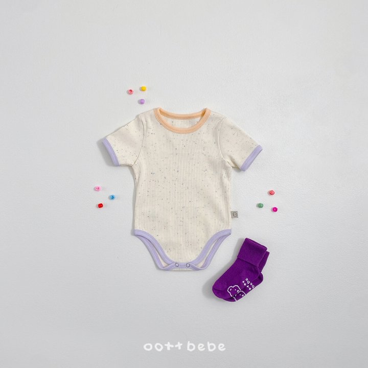 Oott Bebe - Korean Baby Fashion - #babyoninstagram - Crayon Ribbed Suit - 3