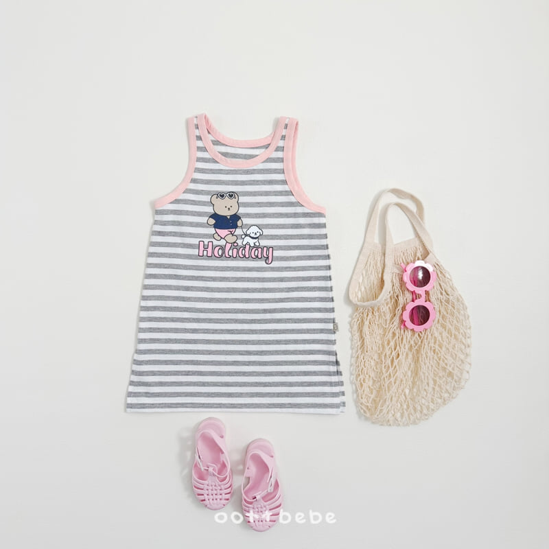 Oott Bebe - Korean Baby Fashion - #babyoninstagram - Holiday Sleeveless One-piece - 7