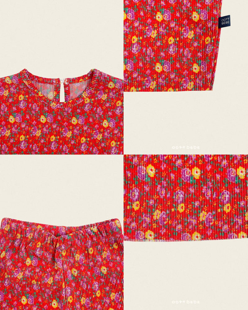 Oott Bebe - Korean Baby Fashion - #babyoninstagram - Flower Pleats Set - 12