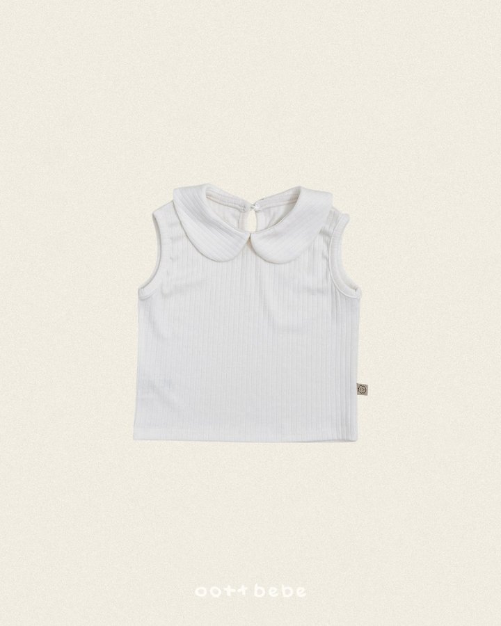 Oott Bebe - Korean Baby Fashion - #babylifestyle - Pastel Sleeveless Collar Tee - 4