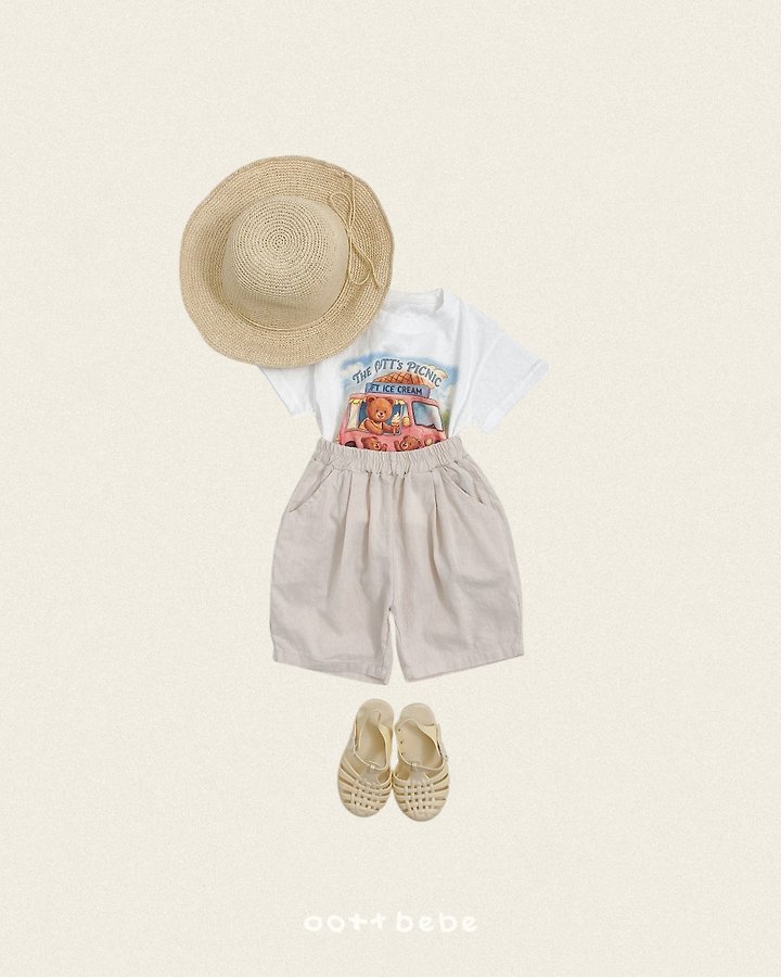 Oott Bebe - Korean Baby Fashion - #babyoninstagram - Olive Linen Pants - 2