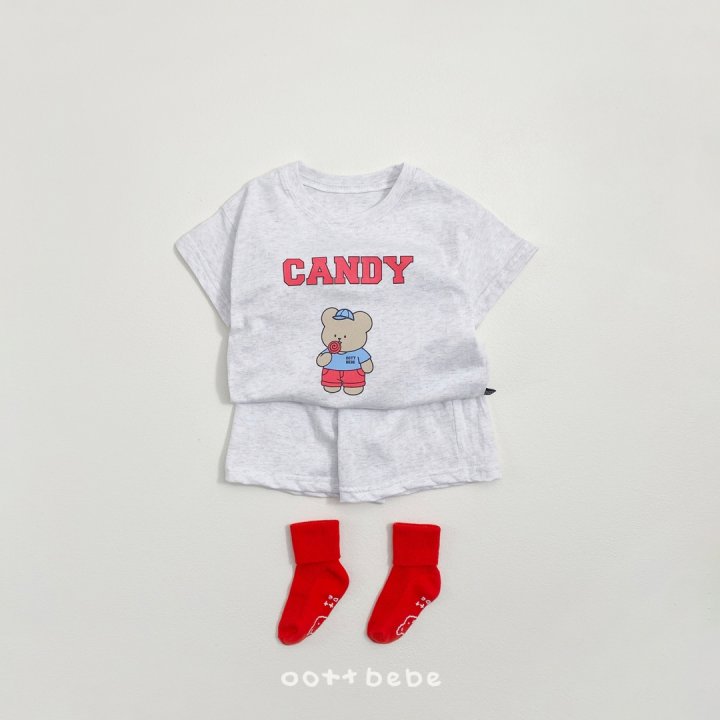 Oott Bebe - Korean Baby Fashion - #babyootd - Candy Top Bottom Set - 6