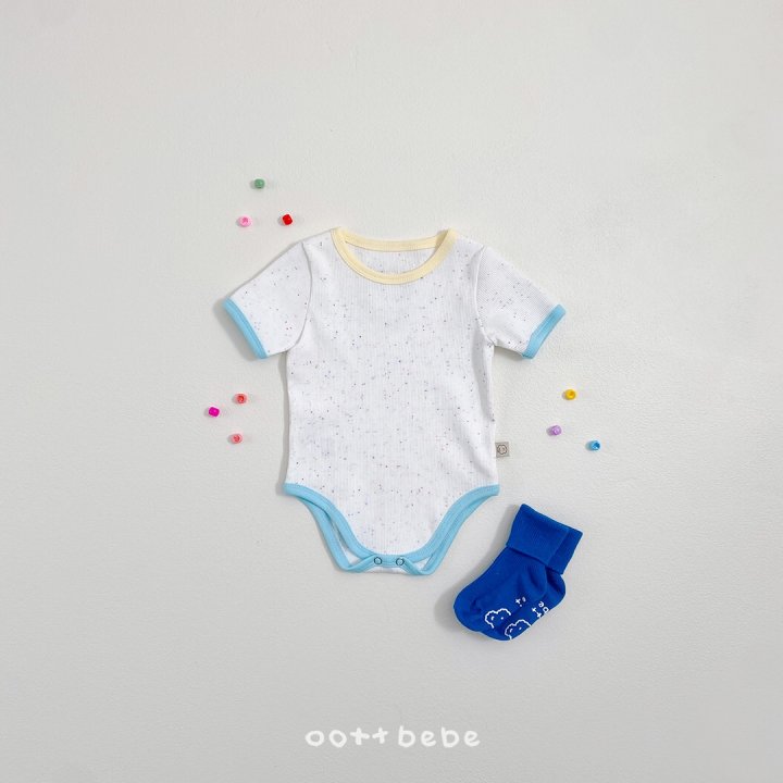 Oott Bebe - Korean Baby Fashion - #babyoninstagram - Crayon Ribbed Suit - 4