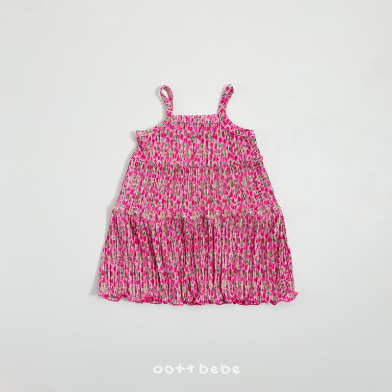 Oott Bebe - Korean Baby Fashion - #babyootd - Daisy Pleated One-piece - 9