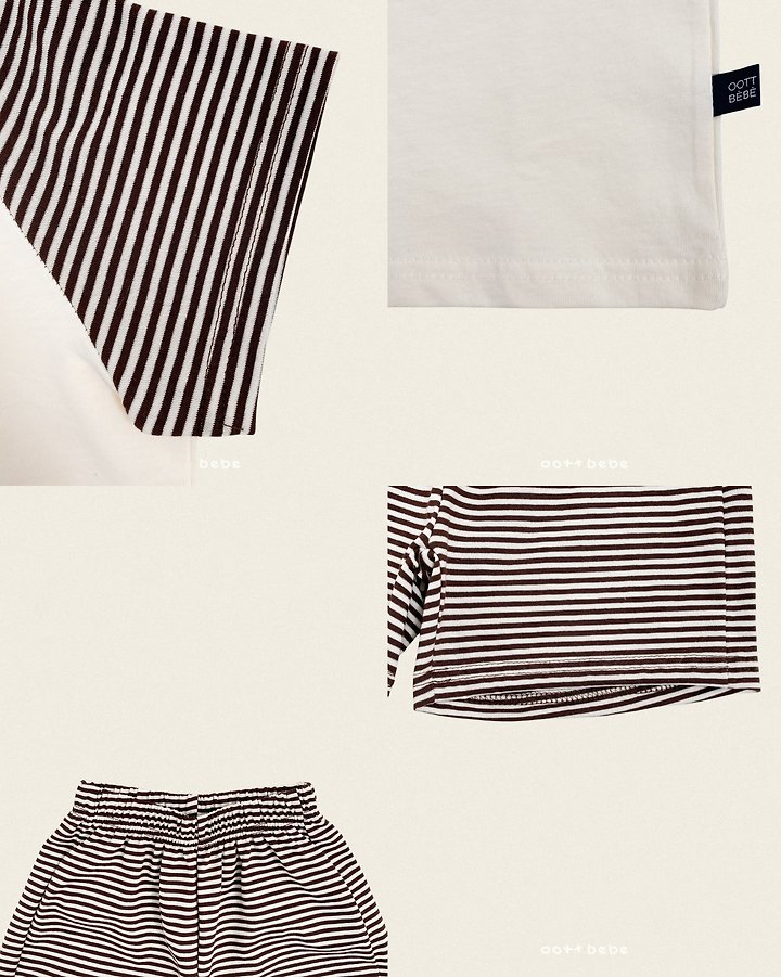 Oott Bebe - Korean Baby Fashion - #babyootd - OOTT Stripe Set - 9