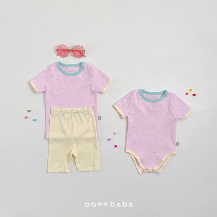 Oott Bebe - Korean Baby Fashion - #babyoutfit - Crayon Ribbed Suit - 5