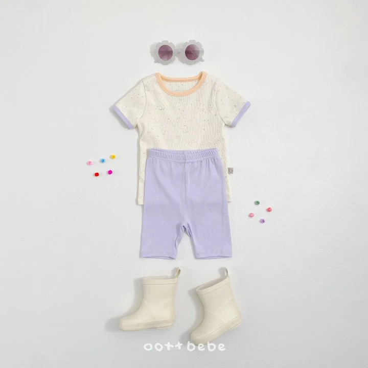 Oott Bebe - Korean Baby Fashion - #babyoutfit - Crayon Ribbed Easywear - 3