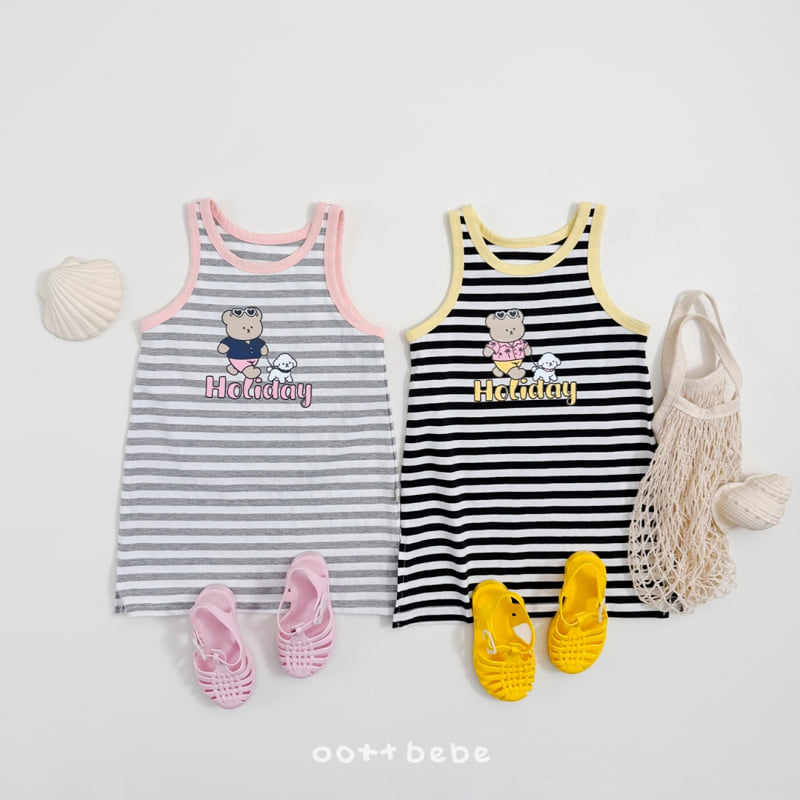 Oott Bebe - Korean Baby Fashion - #babyoutfit - Holiday Sleeveless One-piece - 9