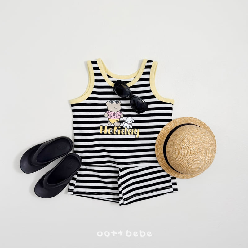 Oott Bebe - Korean Baby Fashion - #babyoutfit - Holiday Sleeveless Set - 3