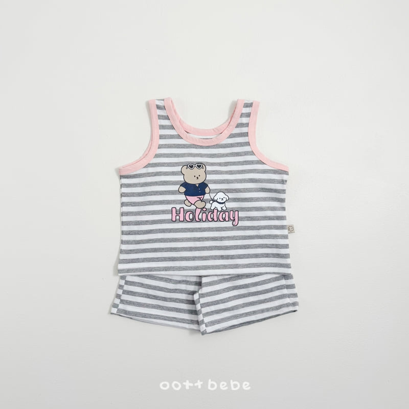 Oott Bebe - Korean Baby Fashion - #babyoutfit - Holiday Sleeveless Set - 4